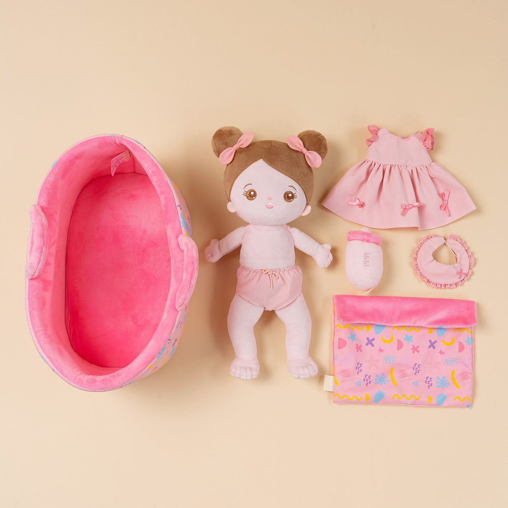 Mini Personalizzato Bambola Per Bambina In Peluche & Set Regalo