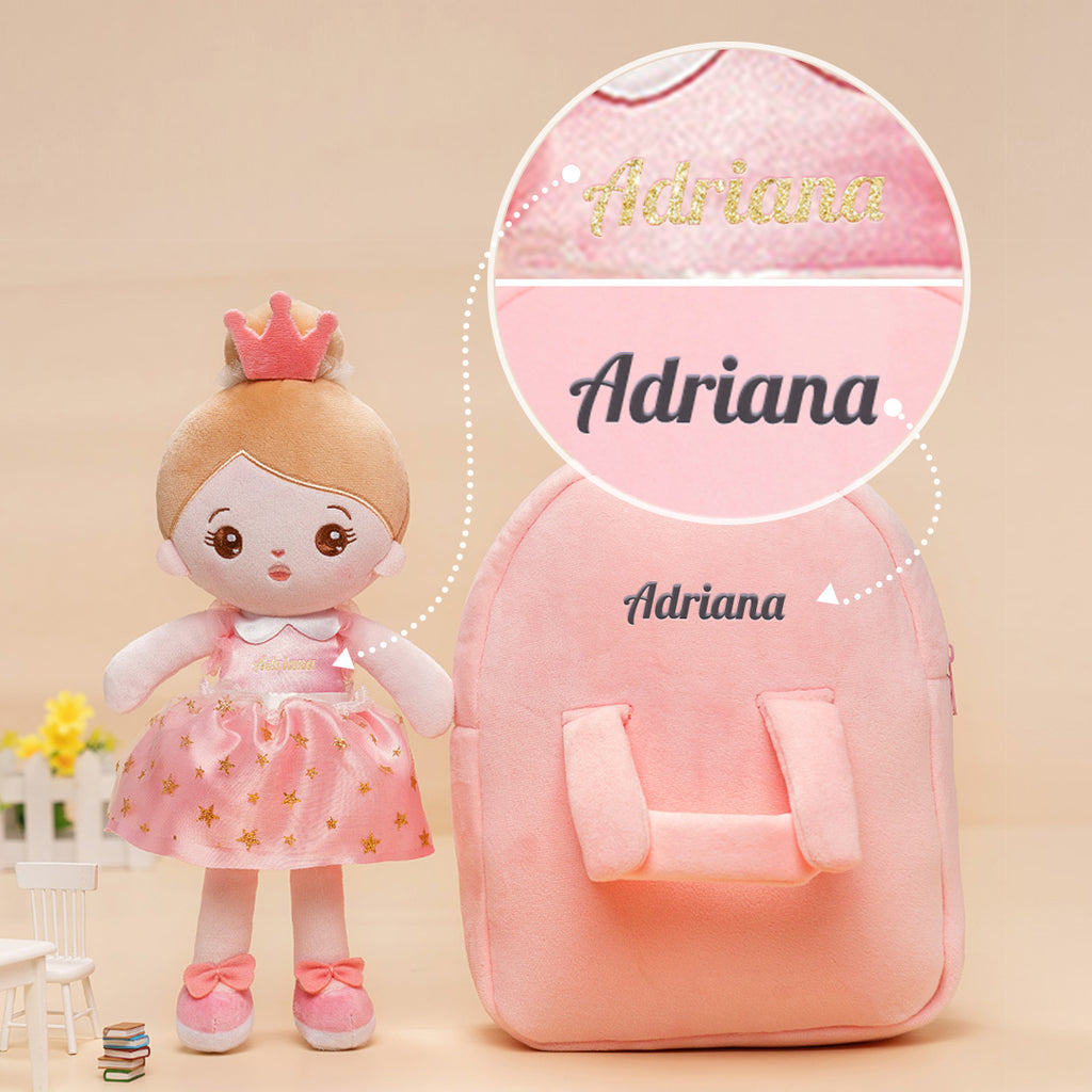 Bambola Personalizzata Per Bambina In Peluche Pink Princess