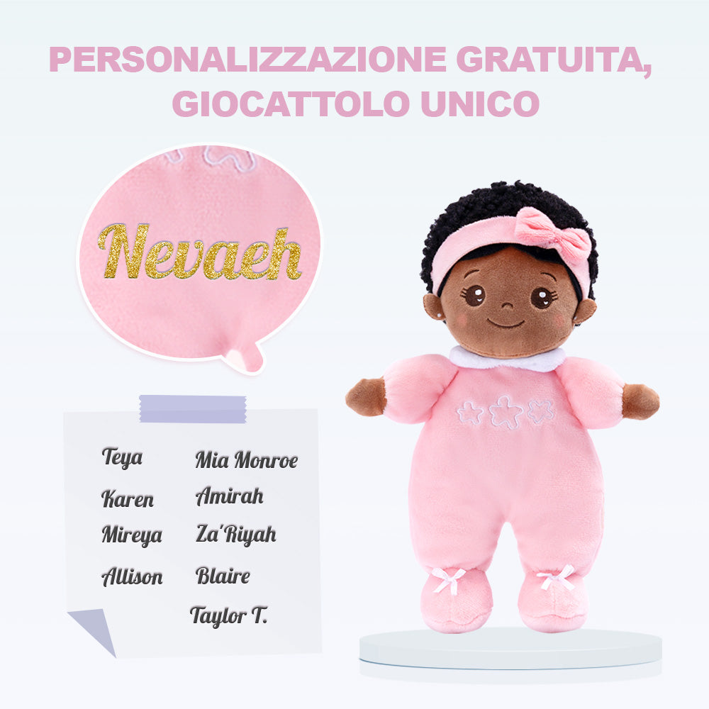Mini Bambola Di Peluche Personalizzata Con Tono Della Pelle Rosa Intenso