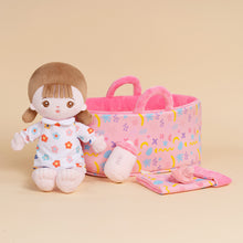 Carica l&#39;immagine nel visualizzatore di Gallery, Mini Bambola Per Bambina In Peluche Bianca Personalizzata Con Vestito Mutevole