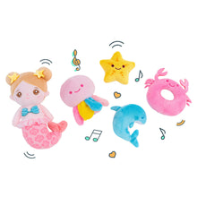 Carica l&#39;immagine nel visualizzatore di Gallery, Giocattolo Sensoriale Personalizzato Baby First Plush Playset con Sonagli