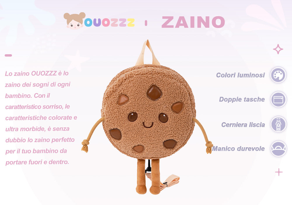 Personalizzato Zaino in Peluche di Biscotto