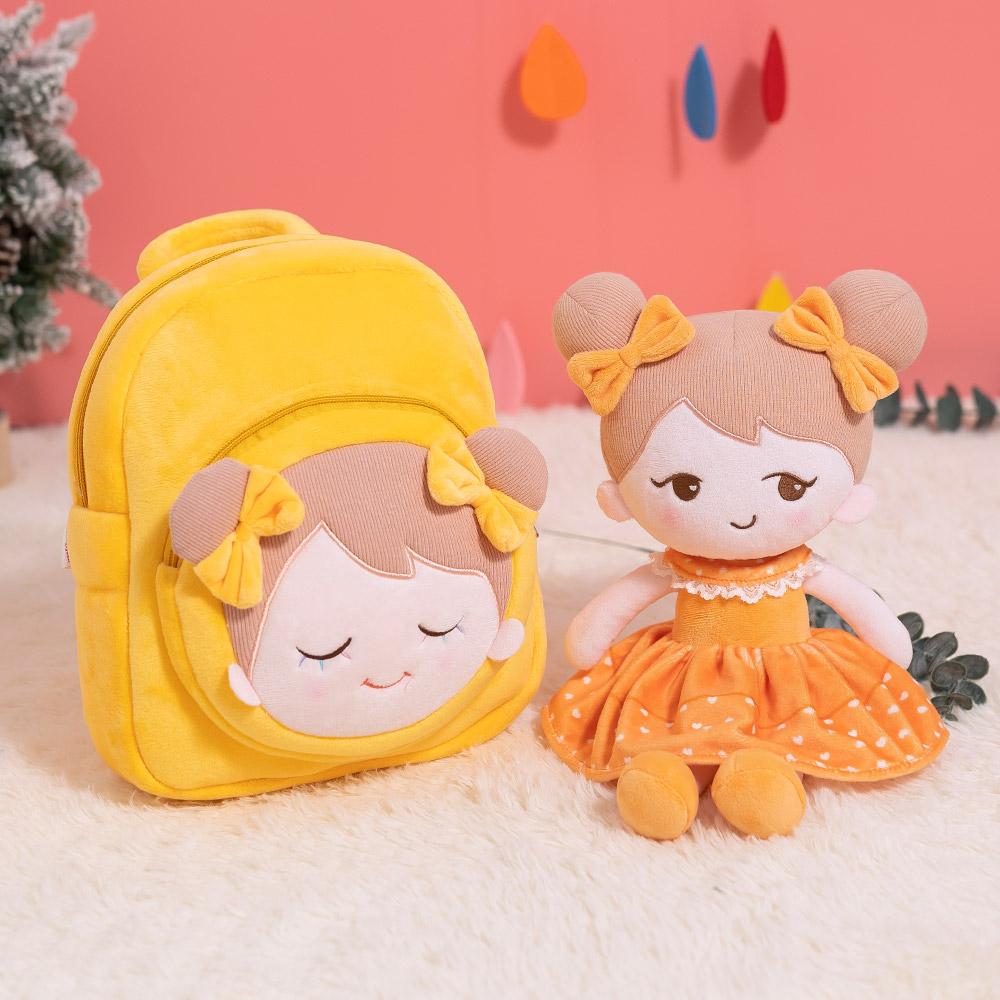 OUOZZZ Personalized Yellow Backpack Orange Becky & Backpack