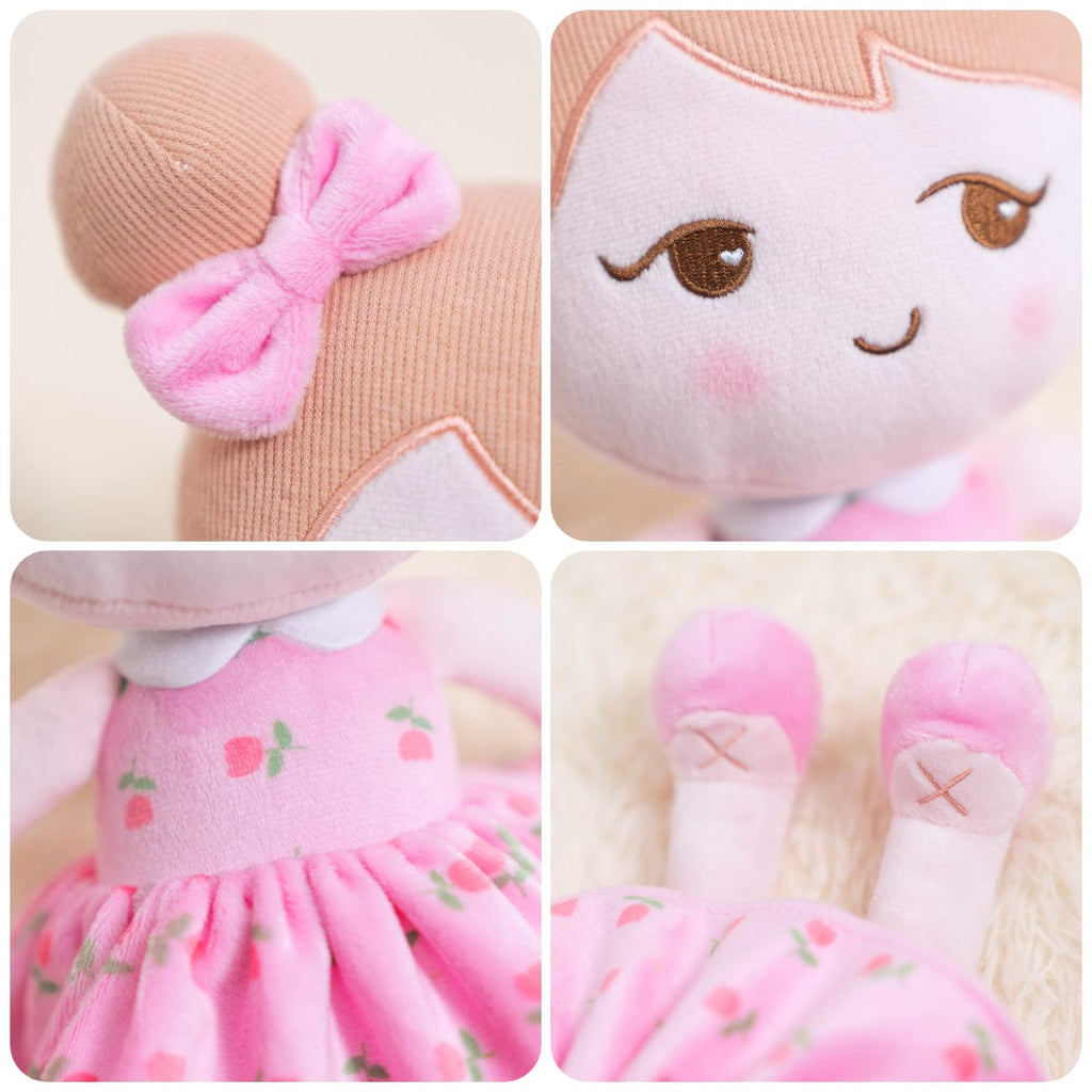 OUOZZZ Personalized Playful Pink Girl Doll