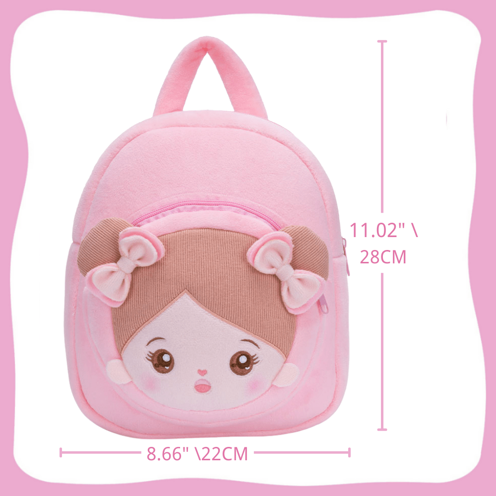 OUOZZZ Personalized Sweet Girl Pink Plush Backpack