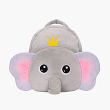 Carica l&#39;immagine nel visualizzatore di Gallery, OUOZZZ Personalized Gray Elephant Plush Backpack Elephant Backpack