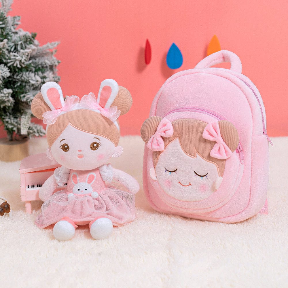 OUOZZZ Personalized Pink Backpack Bunny