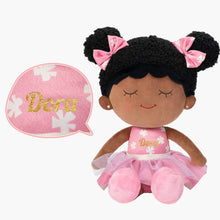 Carica l&#39;immagine nel visualizzatore di Gallery, OUOZZZ Personalized Deep Skin Tone Plush Pink Dora Doll Only Doll⭕️