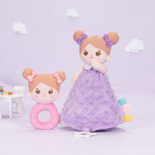 Carica l&#39;immagine nel visualizzatore di Gallery, OUOZZZ Soft Baby Rattle Plush Toy Rattle &amp; Towel