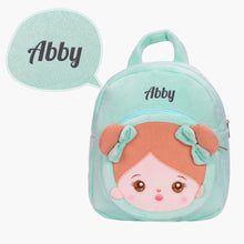 Carica l&#39;immagine nel visualizzatore di Gallery, OUOZZZ Personalized Green Plush Baby Backpack Only Backpack