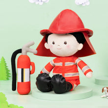 Carica l&#39;immagine nel visualizzatore di Gallery, OUOZZZ Personalized Firemen Plush Baby Boy Doll Firemen