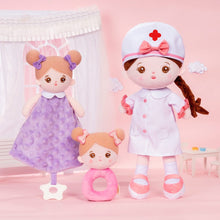 Carica l&#39;immagine nel visualizzatore di Gallery, OUOZZZ Personalized Nurse Plush Baby Girl Doll With Rattle &amp; Towel🔔