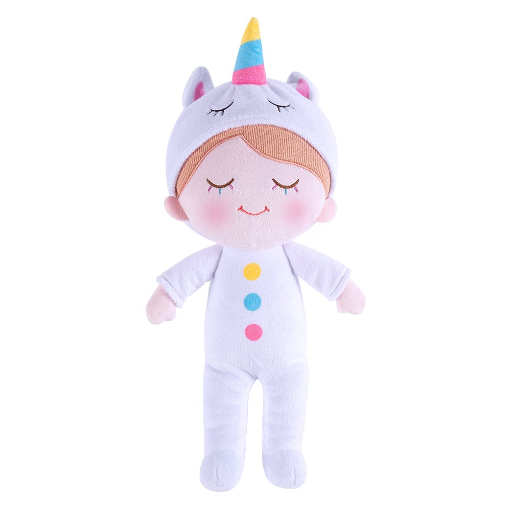 OUOZZZ Personalized White Unicorn Pajamas Baby Pajamas Plush Boy Doll