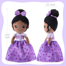 Carica l&#39;immagine nel visualizzatore di Gallery, iFrodoll iFrodoll Personalized Deep Skin Tone Plush Princess Doll Purple