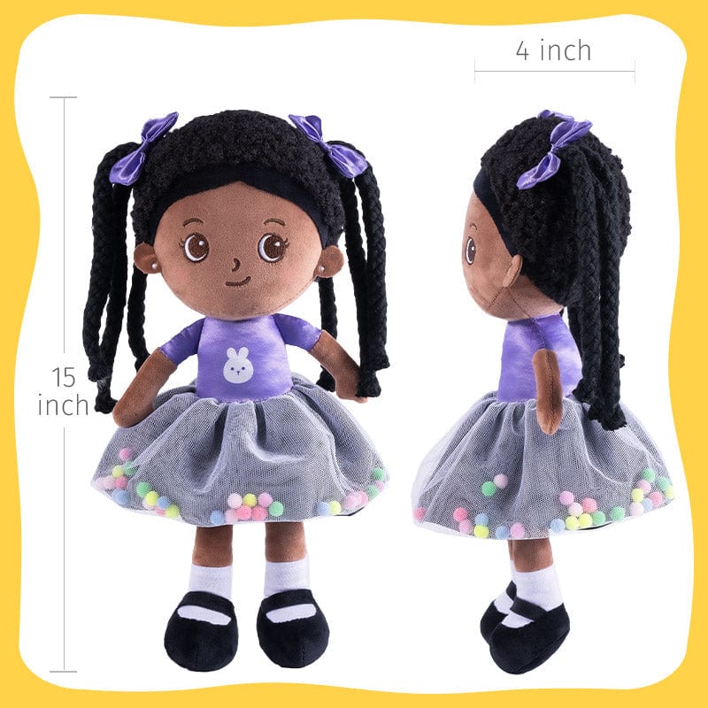 iFrodoll iFrodoll Personalized Deep Skin Tone Plush Doll Ash