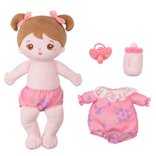 Carica l&#39;immagine nel visualizzatore di Gallery, OUOZZZ Personalized Pink Sitting Position Plush Lite Baby Girl Doll Only Doll