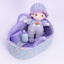 Carica l&#39;immagine nel visualizzatore di Gallery, Personalizedoll Personalized Purple Mini Plush Baby Girl Doll &amp; Gift Set