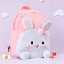 Carica l&#39;immagine nel visualizzatore di Gallery, OUOZZZ Personalized Pink Rabbit Animal Plush Baby Backpack