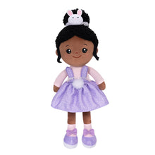 Carica l&#39;immagine nel visualizzatore di Gallery, OUOZZZ Personalized Deep Skin Tone Plush Purple Bunny Doll