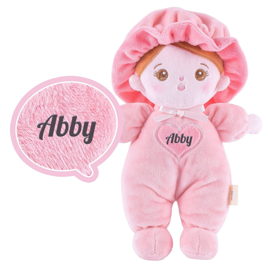 Personalizedoll Personalized Pink Mini Plush Baby Girl Doll & Gift Set Only Doll⭕️