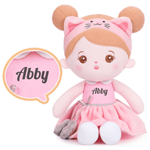 Carica l&#39;immagine nel visualizzatore di Gallery, OUOZZZ OUOZZZ Personalized Doll + Backpack Bundle Pink Cat Girl / Only Doll