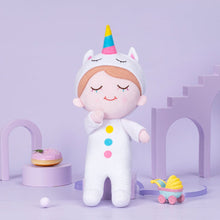 Carica l&#39;immagine nel visualizzatore di Gallery, OUOZZZ Personalized White Unicorn Pajamas Boy Doll