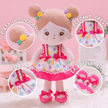 Carica l&#39;immagine nel visualizzatore di Gallery, OUOZZZ Personalized Pink Polka Dot Skirt Plush Rag Baby Doll Only Doll