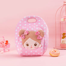 Carica l&#39;immagine nel visualizzatore di Gallery, Personalizedoll Personalized Pink Plush Large Capacity Lunch Bag Lunch Bag
