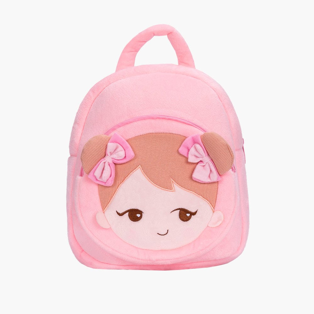 OUOZZZ Personalized Playful Girl Pink Plush Backpack