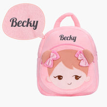 Carica l&#39;immagine nel visualizzatore di Gallery, OUOZZZ Personalized Playful Girl Pink Plush Backpack Only Backpack