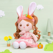 Carica l&#39;immagine nel visualizzatore di Gallery, OUOZZZ Personalized Big Ears Bunny Plush Baby Girl Doll