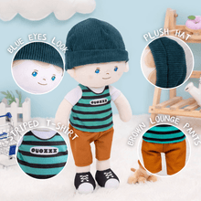 Carica l&#39;immagine nel visualizzatore di Gallery, OUOZZZ Personalized Blue Eyes &amp; Freckle Face Boy Doll