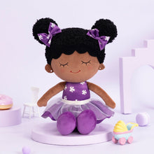 Carica l&#39;immagine nel visualizzatore di Gallery, OUOZZZ Personalized Purple Deep Skin Tone Plush Dora Doll