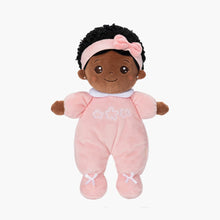 Carica l&#39;immagine nel visualizzatore di Gallery, OUOZZZ Personalized Deep Skin Tone Pink Mini Plush Baby Doll