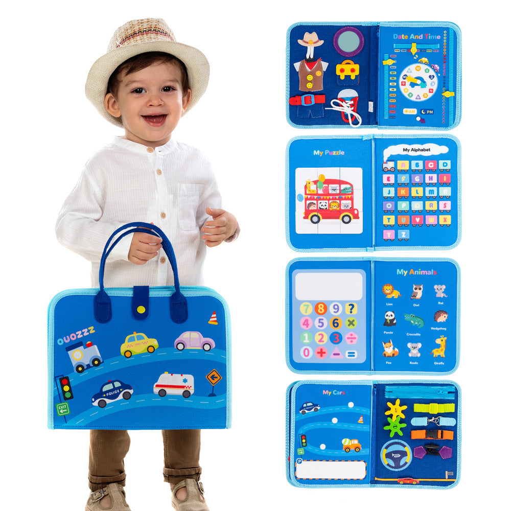Giocattolo Montessori in Peluche Personalizzato per bambini con bordo occupato