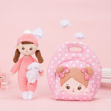 Carica l&#39;immagine nel visualizzatore di Gallery, OUOZZZ Personalized Pink Lite Plush Rag Baby Doll With Lunch Bag