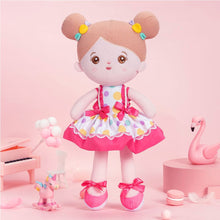 Carica l&#39;immagine nel visualizzatore di Gallery, OUOZZZ Personalized Pink Polka Dot Skirt Plush Rag Baby Doll