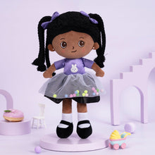 Carica l&#39;immagine nel visualizzatore di Gallery, OUOZZZ Personalized Purple Deep Skin Tone Plush Ash Doll
