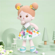 Carica l&#39;immagine nel visualizzatore di Gallery, OUOZZZ Personalized Green Floral Girl Plush Doll