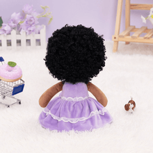 Carica l&#39;immagine nel visualizzatore di Gallery, lovinglydoll Lovingly Personalized Deep Skin Tone Plush New Curly Hair Doll