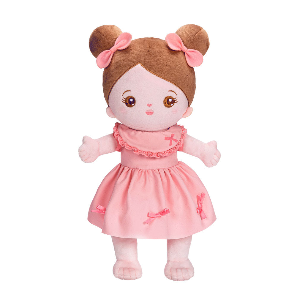 Mini Bambola Per Bambina In Peluche Con Vestito Rosa Personalizzato Con Vestito Mutevole