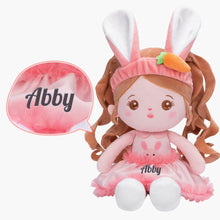Carica l&#39;immagine nel visualizzatore di Gallery, OUOZZZ Personalized Big Ears Bunny Plush Baby Girl Doll Only Doll
