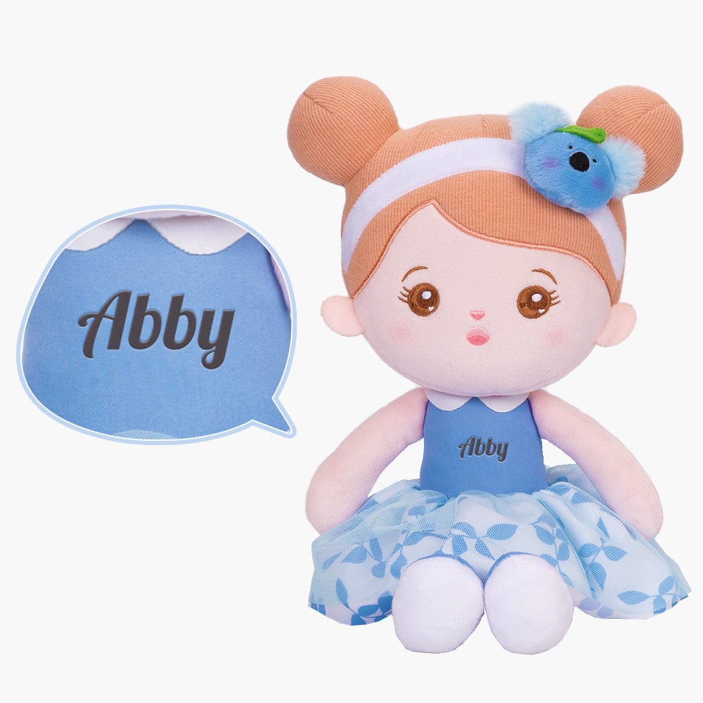 OUOZZZ Personalized Blue Koala Plush Baby Girl Doll Only Doll