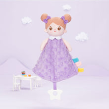 Carica l&#39;immagine nel visualizzatore di Gallery, OUOZZZ Purple Baby Soft Plush Towel Toy with Teether 01
