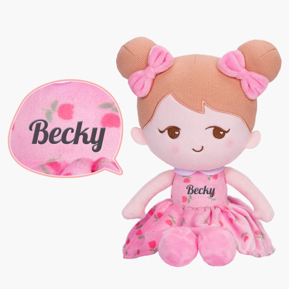 OUOZZZ Personalized Playful Pink Girl Doll Only Doll