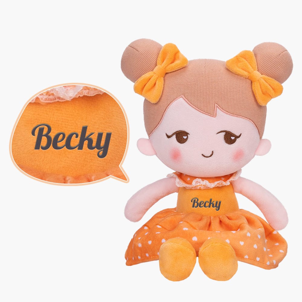 OUOZZZ Personalized Playful Orange Doll Only Doll