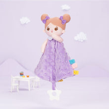 Carica l&#39;immagine nel visualizzatore di Gallery, OUOZZZ Purple Baby Soft Plush Towel Toy with Teether 01