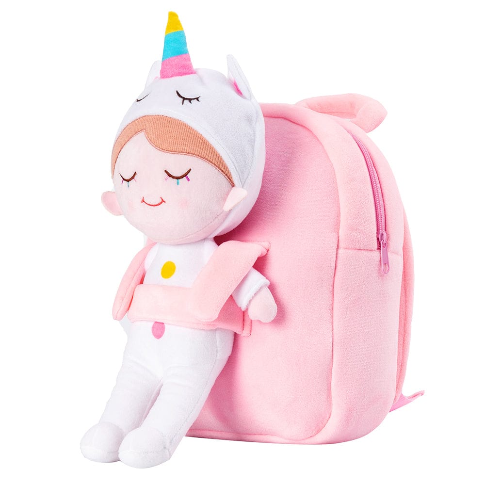 OUOZZZ Personalized Pink Plush Backpack Pajamas💫