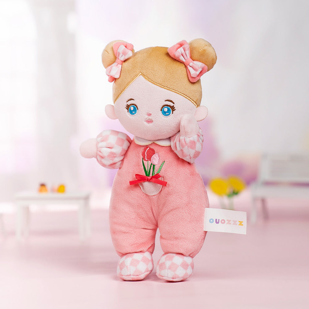 Mini Bambola Di Peluche Personalizzata Con Occhi Azzurri