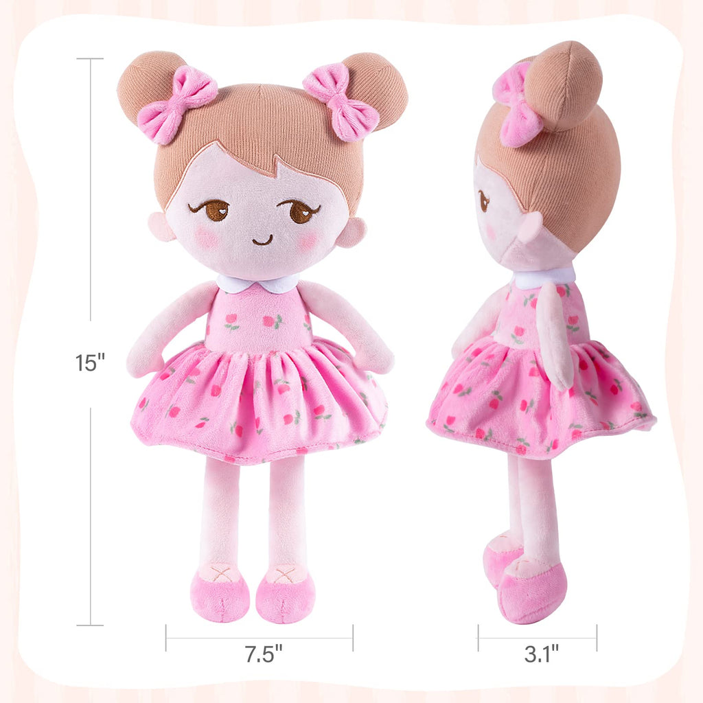 OUOZZZ Personalized Playful Pink Girl Doll